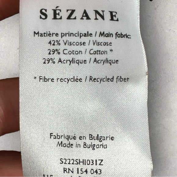 Sezane Coline Shirt Folk Check Print Size 34 French US 2 Western Ruffle Plaid - Picture 10 of 16